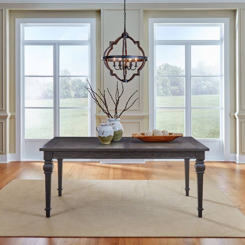 Paradise Valley Saddle Brown Rectangular Table Set