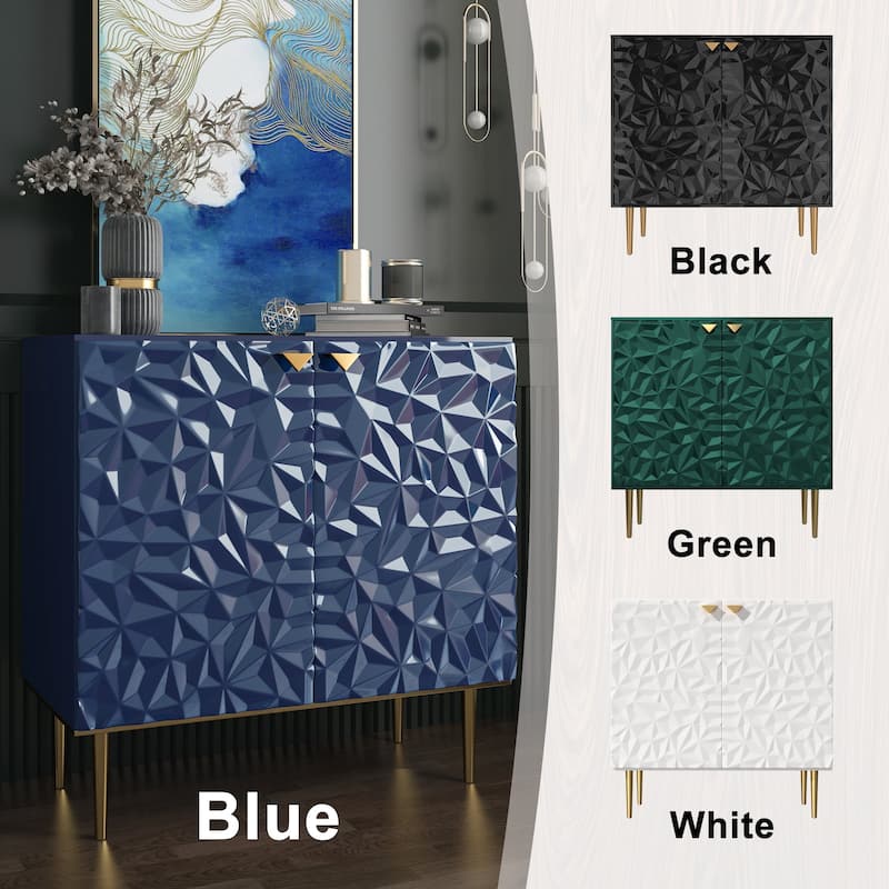 2 Door White Locker Accent Cabinet