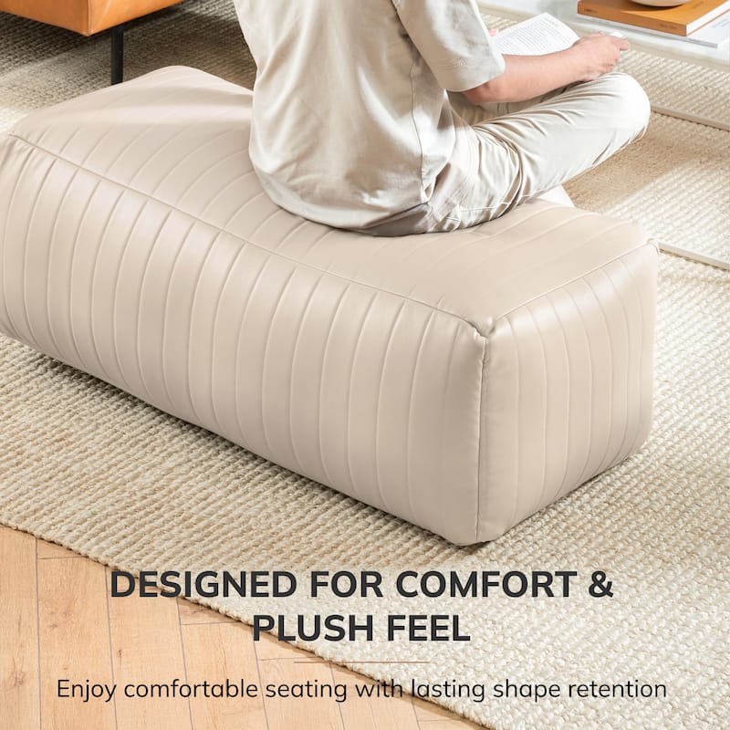 Jani Footrest Bench Ottoman Pouf - Handcrafted for Seating, Footrest, Home Decor for Living Room, Bedroom Pouf