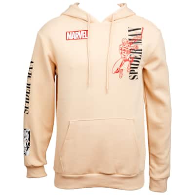 SpiderMan Character And Text Hoodie With Back And Sleeve Print