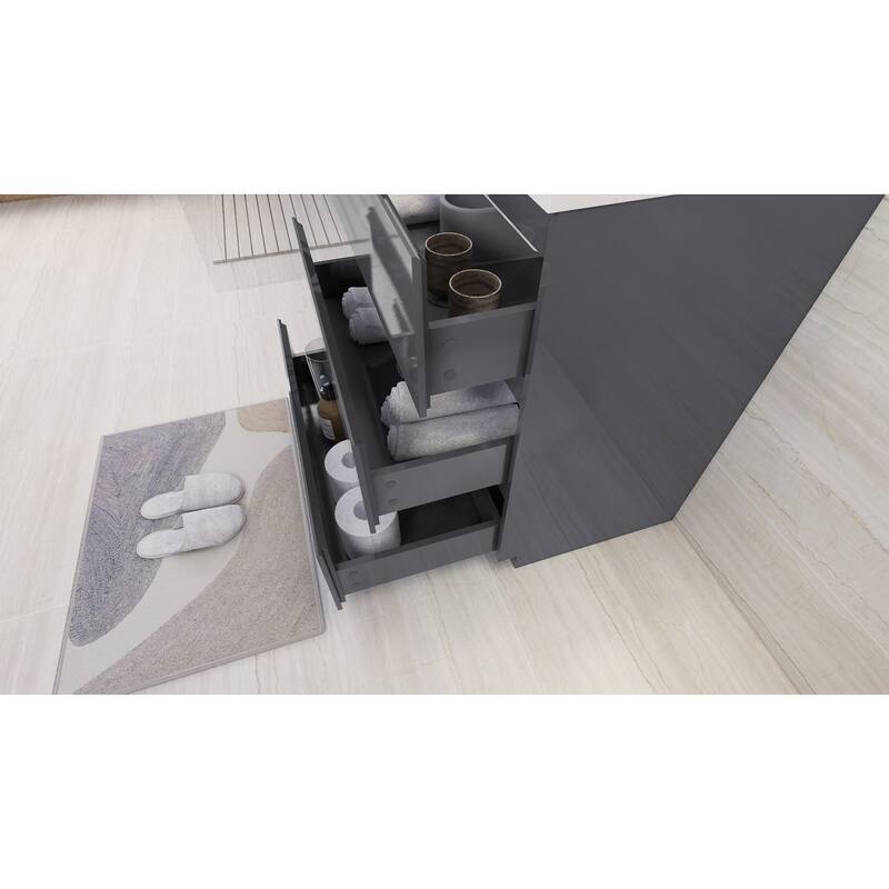Aron 30'' Freestanding Vanity with Reinforced Acrylic Sink