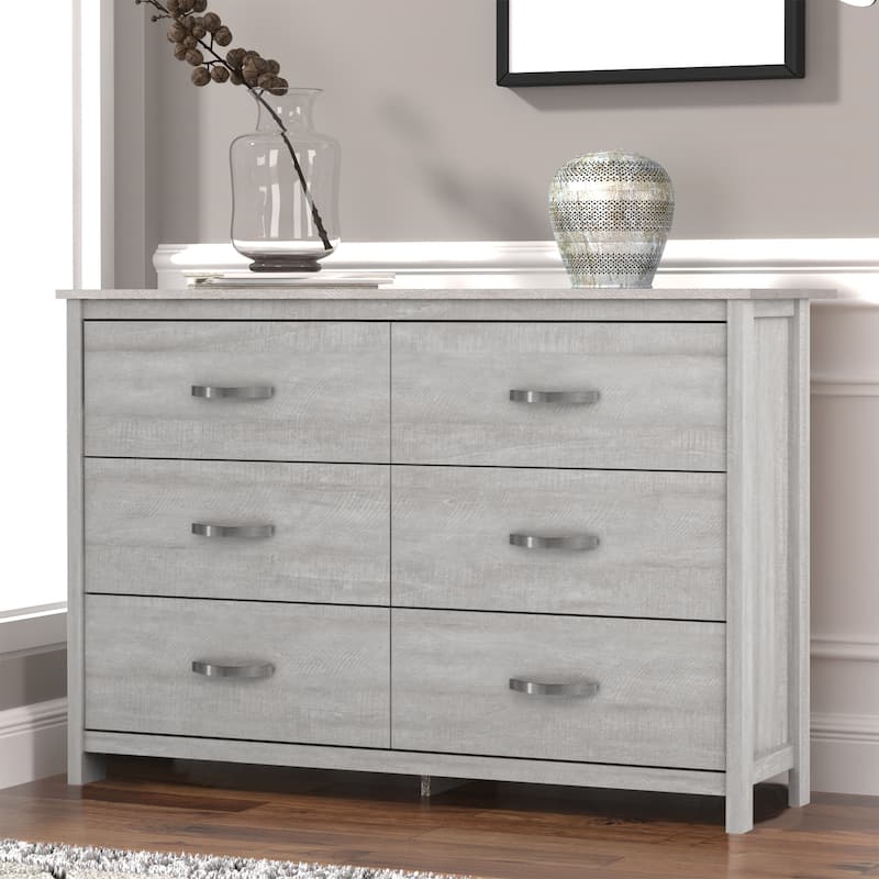 Layton 6 Drawer 47.2 in. Wide Dresser (Sturdy, Effortless Assembly with Interlocking Drawers)