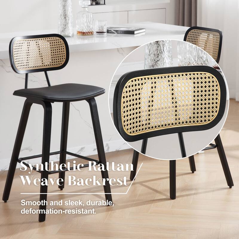 26-Inch Upholstered Counter/ Bar Stools Set of 2 or 3 - 35.1"H x 17.7"W x 19.5"D