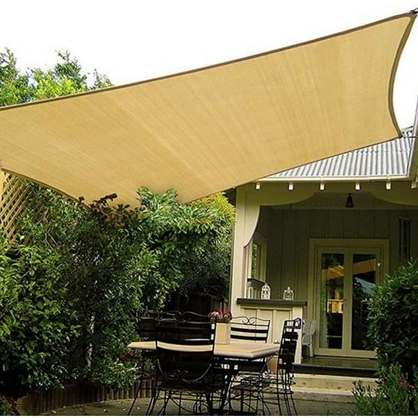 slide 1 of 6, 16x20 Ft Rectangle Sun Shade Sail UV Block Canopy for Patio Backyard