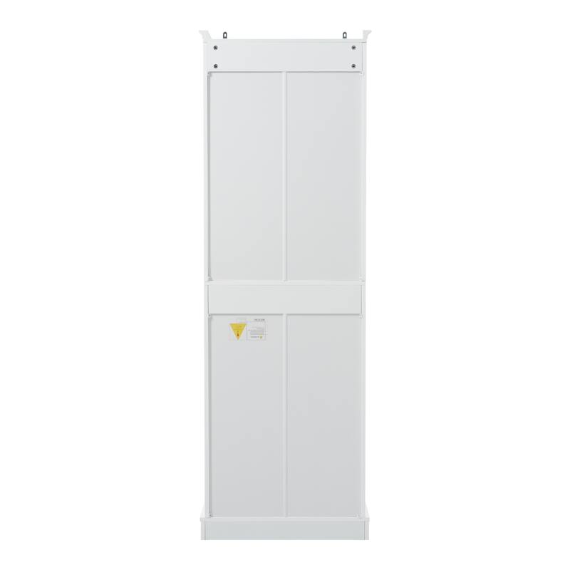 GDFStudio - Greystone 71"H Freestanding Bathroom Cabinet with Adjustable Shelves, Soft Close Doors & Drawer