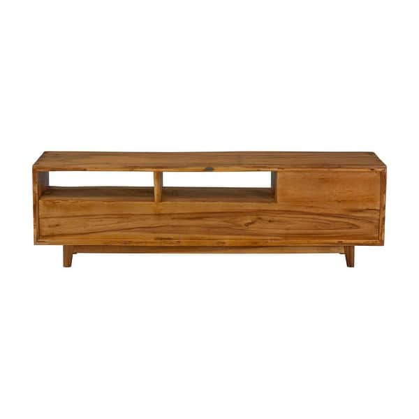 Massa Live Edge Suar Wood Media Center with 1 door/2 drawers Bed Bath
