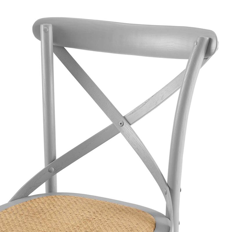 Winston Country Style Cross Back Light Grey Dining Chair