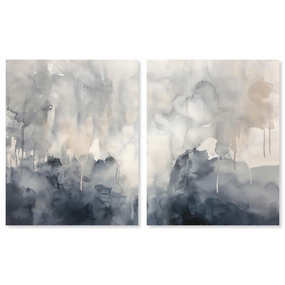 Muted Ocean Hues Canvas Set of 2 by Art Remedy, Gallery Wrapped
