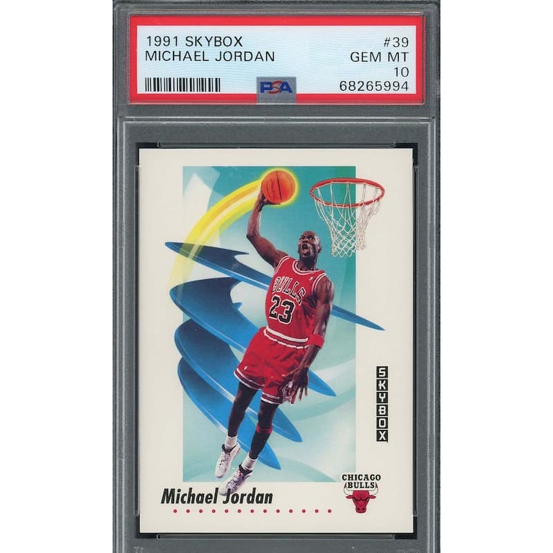 Michael Jordan 1991 Skybox Basketball Card #39 Graded PSA 10 - 8'6" x 11'6"
