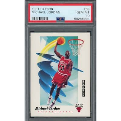 Michael Jordan 1991 Skybox Basketball Card #39 Graded PSA 10 - 8'6" x 11'6"