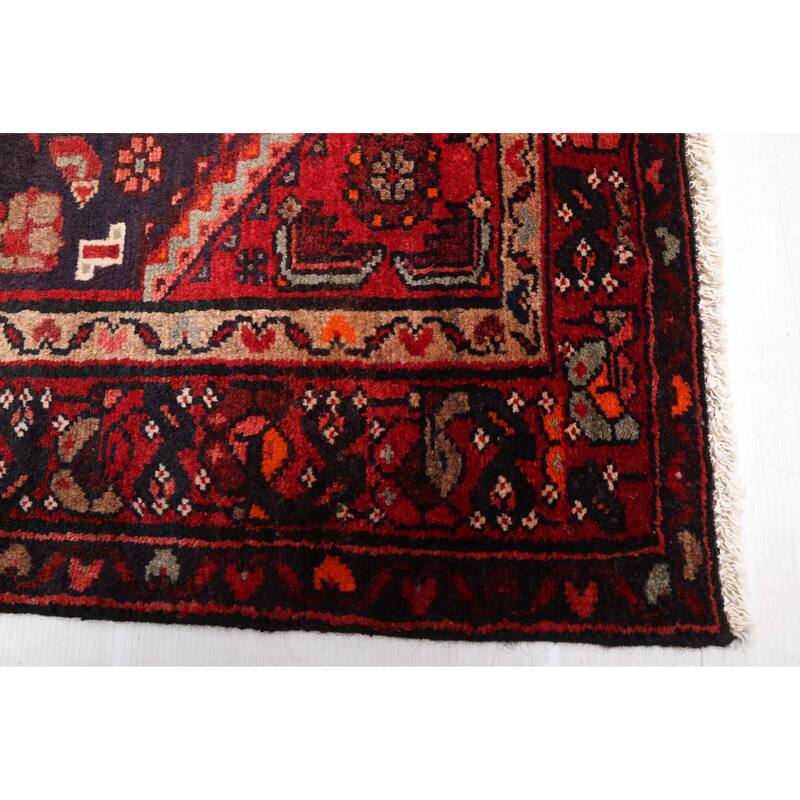 ECARPETGALLERY Hand-knotted Andelz Dark Navy Wool Rug - 3'5 x 12'8