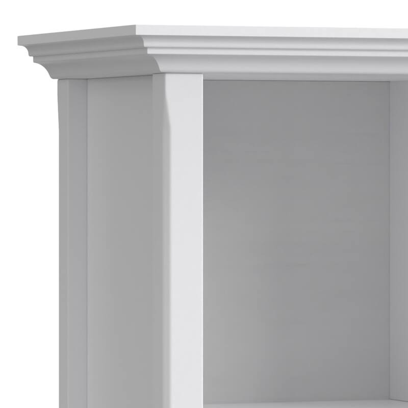 WYNDENHALL Halifax SOLID WOOD 57 inch Wide Transitional 8 Cube Bookcase Storage Sofa Table - 57"W x 15.75" D x 33" H