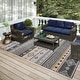preview thumbnail 21 of 48, Addison Indoor/ Outdoor Yuma Southwest Boho Washable Rug 10' x 14' - Gray