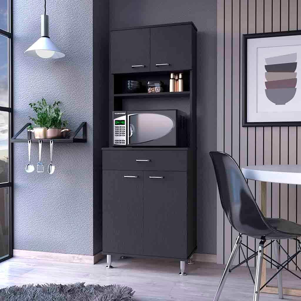 Two Door Cabinets, One Drawer, Four Adjustable Metal Legs