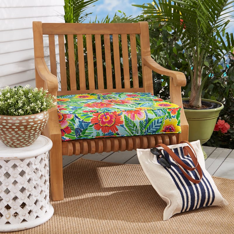 Sorra Home Pensacola Multi Outdoor/Indoor Corded Chair Cushion 22in x 22in x 4in - 22in x 22in x 4in - 22in x 22in x 4in - Pensacola Multi