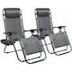Homall Set of 2 Adjustable Steel Mesh Zero Gravity Lounge Chair - Grey