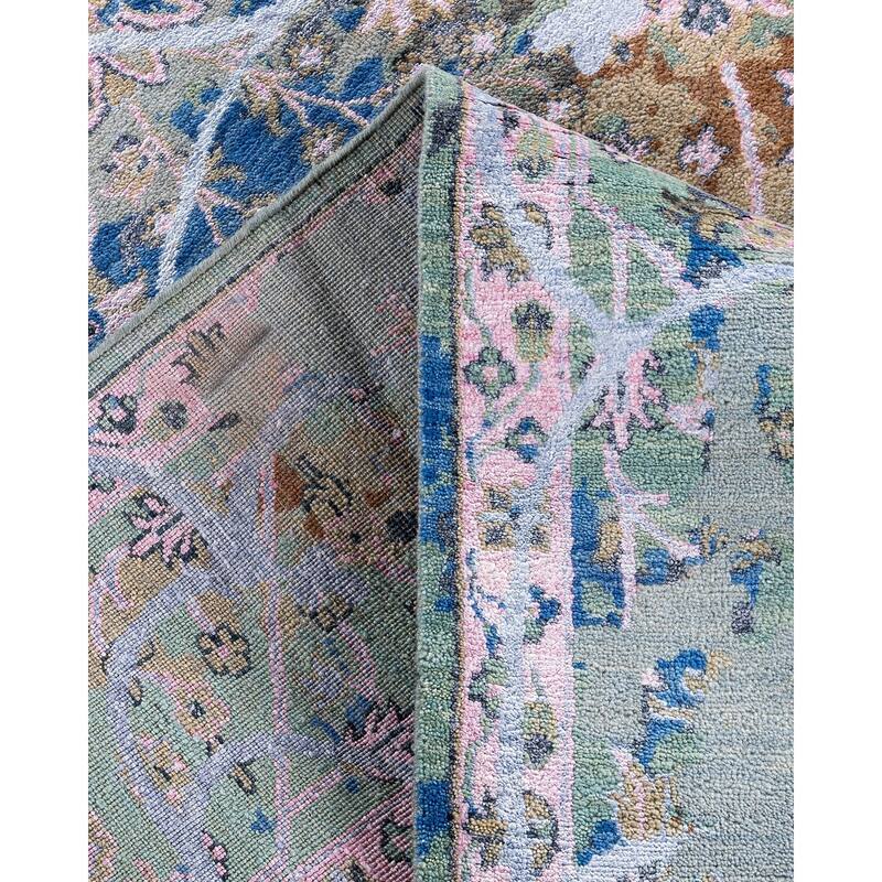 Ikat One-of-a-Kind Hand-Knotted Area Rug - Gray, 9' 1" x 11' 10" - 9' 1" x 11' 10"