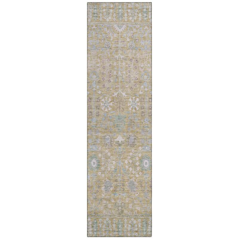 Machine Washable Indoor/ Outdoor Traditional Classic Chantille Rug