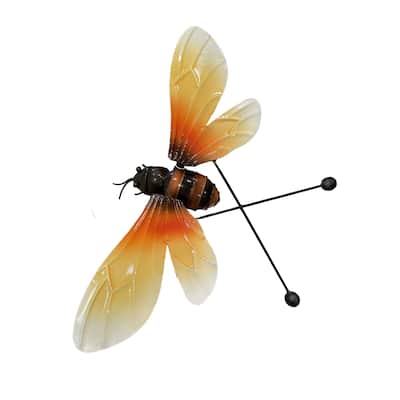 Bee Rocker Outdoor Garden Stake - 50" - Yellow and White