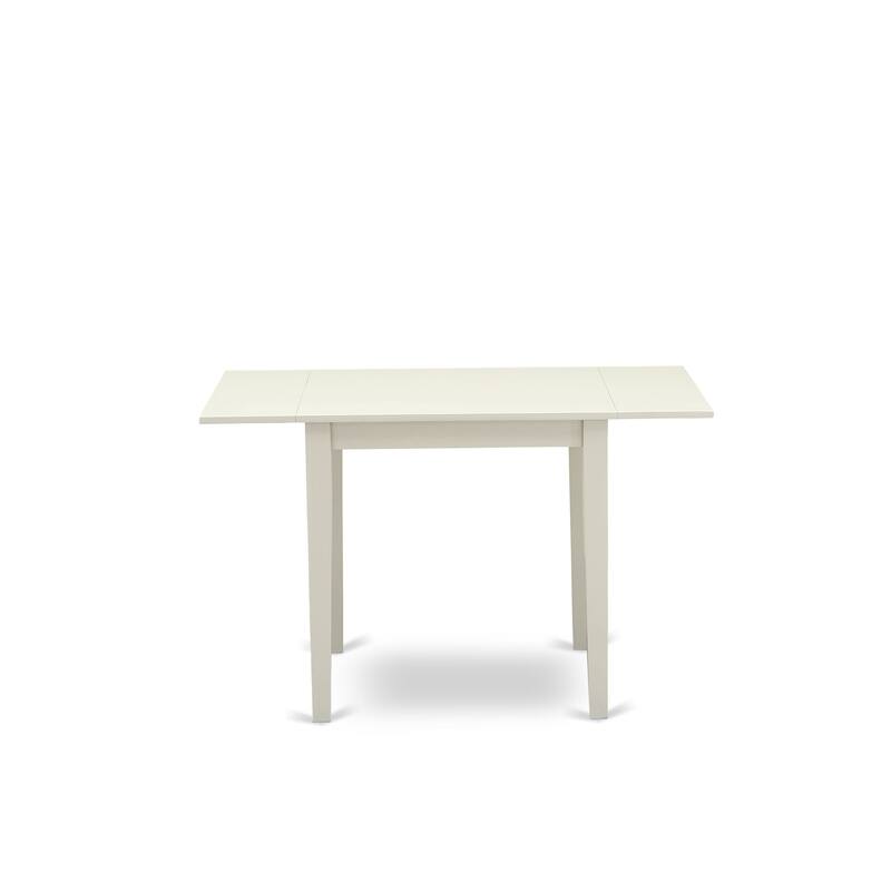East West Furniture Kitchen Table Set Includes a Rectangle Dining Table and Parson Chairs, Linen White (Pieces Options)