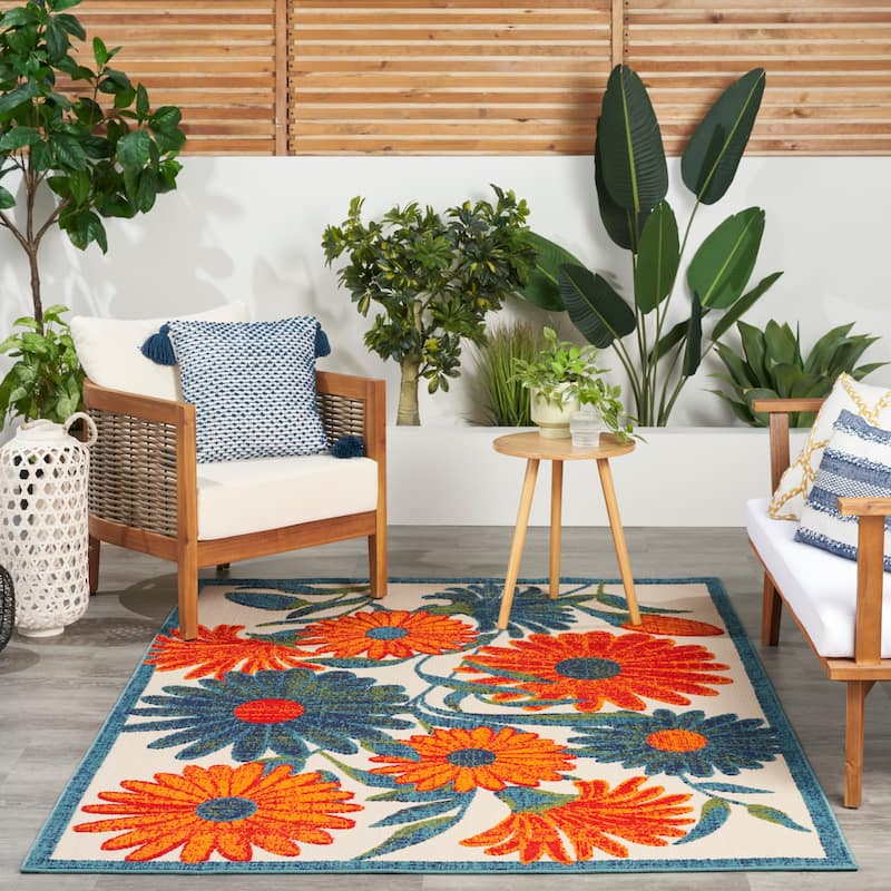 Nourison Aloha Indoor/Outdoor Floral Area Rug