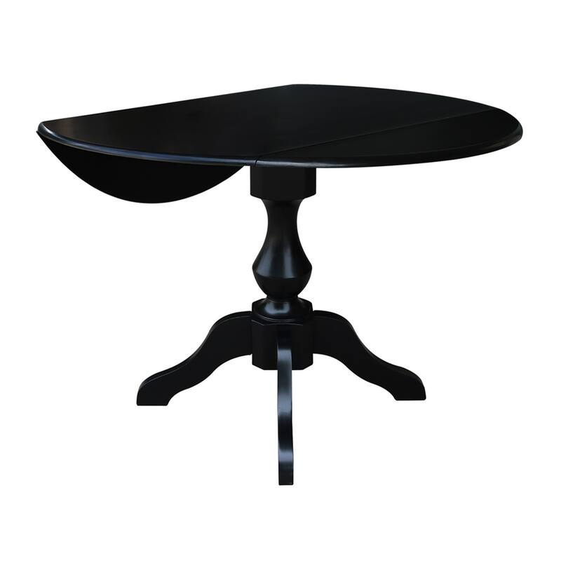 42" Round Dual Drop Leaf Pedestal Table
