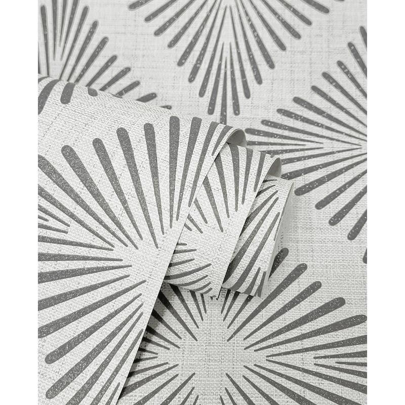 Fine Decor Denver Dark Grey Starburst Wallpaper