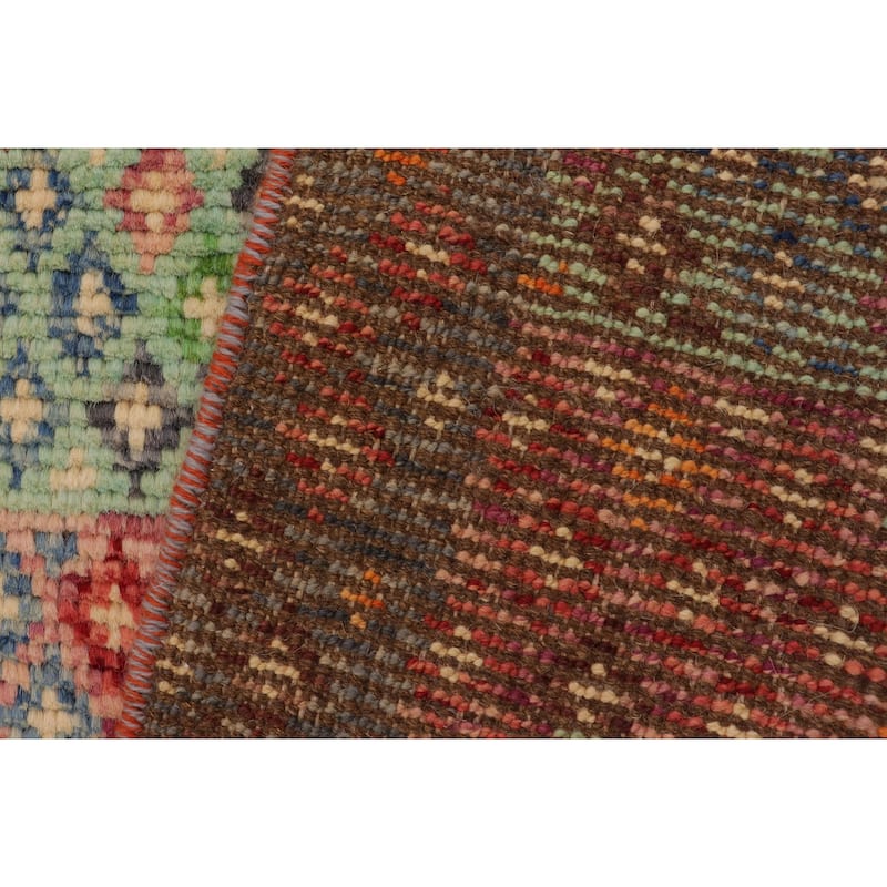 Contemporary Balochi Dyer Blue/Gray Hand Knotted Wool Rug - 3'2'' x 5'1''