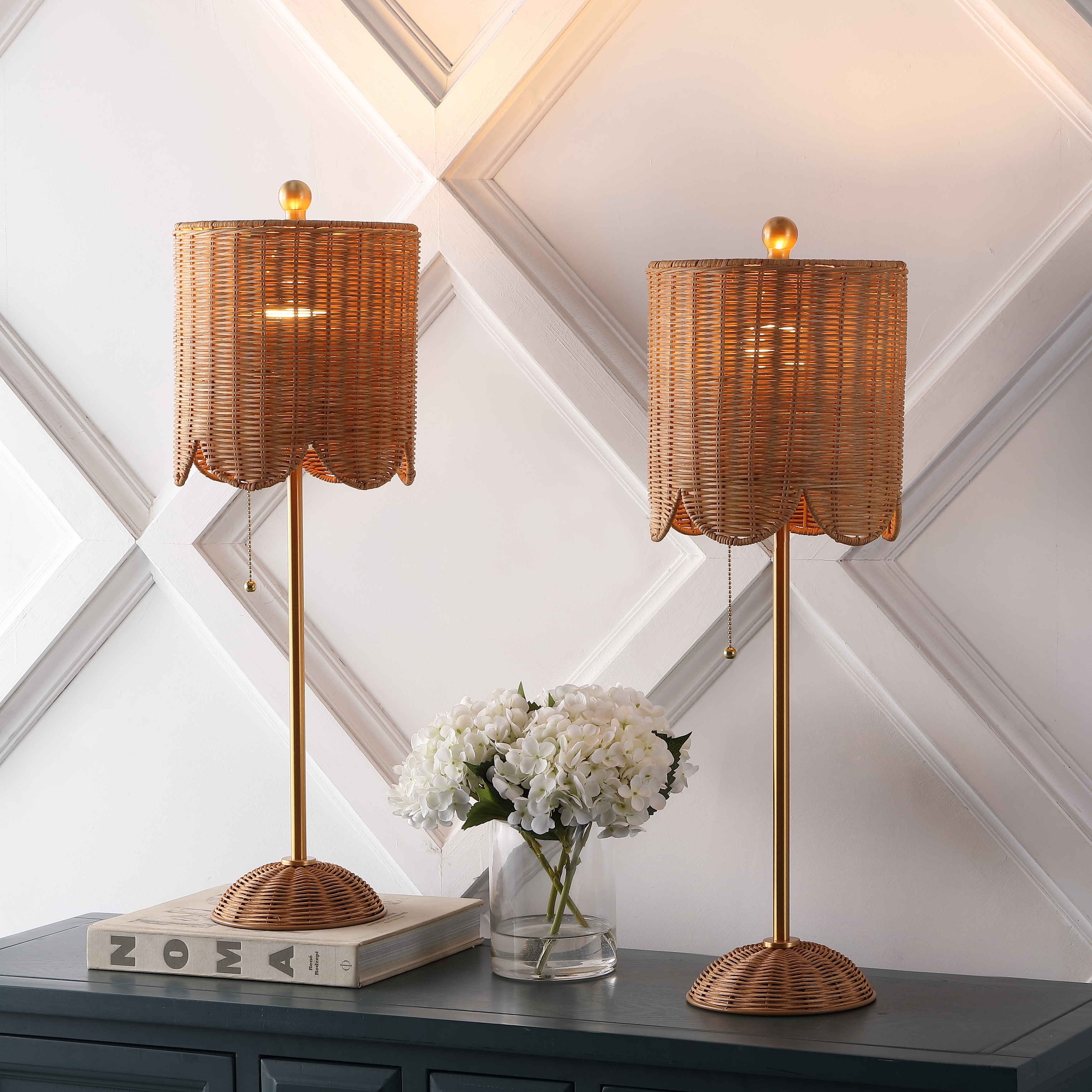 Wicker table lamp shade new arrivals