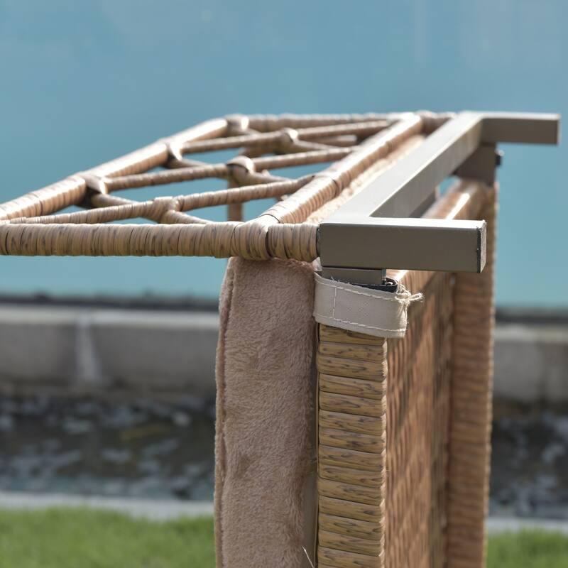 Wicker Pet Bed Rattan Dog Sofa Bed Outdoor Indoor Waterproof