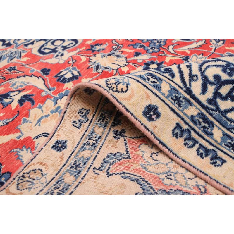 ECARPETGALLERY Hand-knotted Kayseri Vintage Red Wool Rug - 7'1 x 10'8