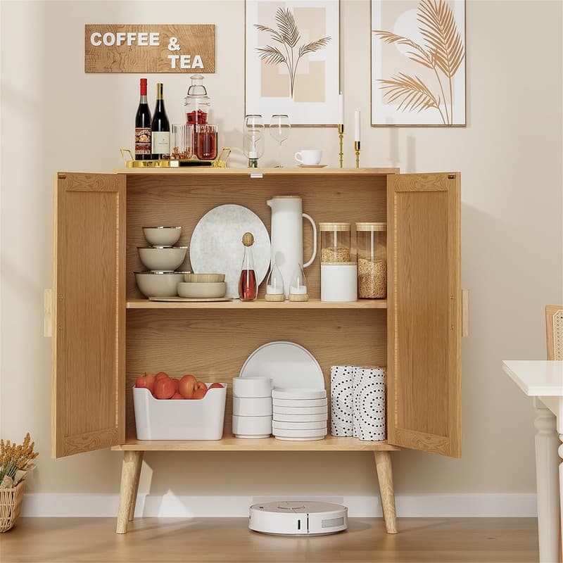 uffet Cabinet with Adjustable Shelf - 11.8"D x 27.6"W x 31.3"H