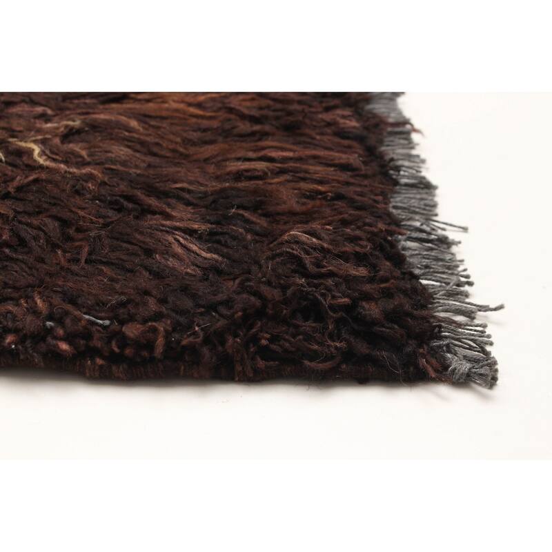 ECARPETGALLERY Hand-knotted Peshawar Ziegler Dark Brown Wool Rug - 3'5 x 6'4