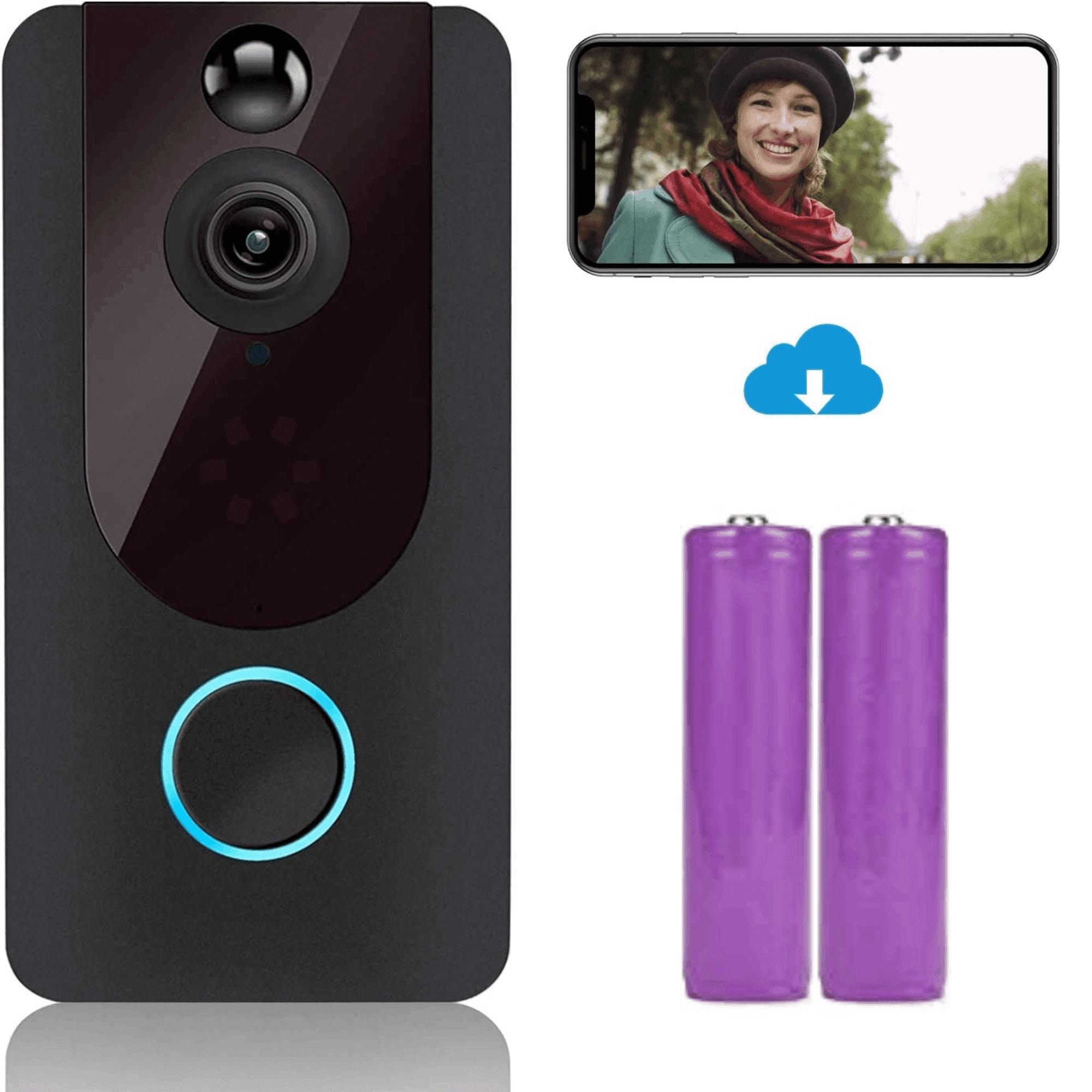 Wireless Smart Doorbell, 1080P HD Video Doorbell Camera Wi-Fi,