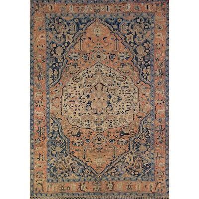 Orange Bakhtiari Persian Area Rug Hand-Knotted Wool Carpet - 6'8"x 9'9"