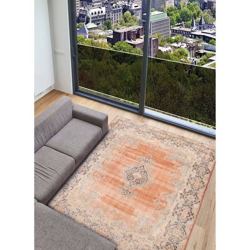 ECARPETGALLERY Hand-knotted Antalya Vintage Copper Wool Rug - 9'9 x 13'2