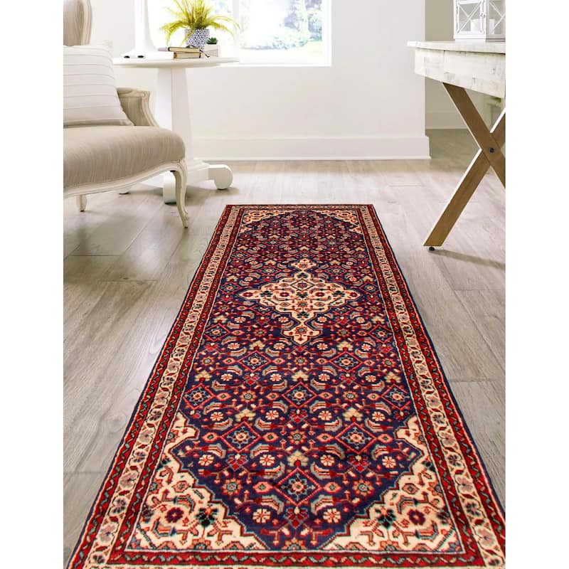 ECARPETGALLERY Hand-knotted Andelz Navy Wool Rug - 5'6 x 10'5