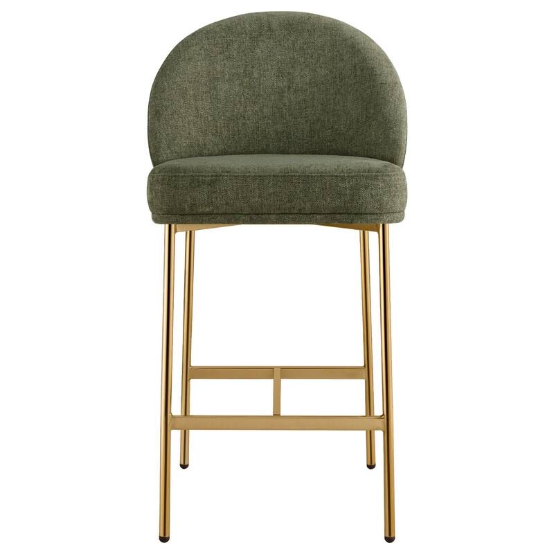 Spruce & Spring Upholstered Counter Bar Stool with Metal Frame