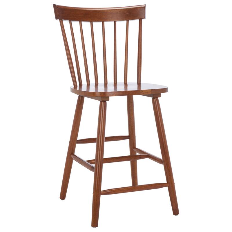 SAFAVIEH Biddie 24-inch Spindle Farmhouse Counter Stool (Set of 2) - 20" W x 21" D x 39" H - 20"W x 21"D x 39"H