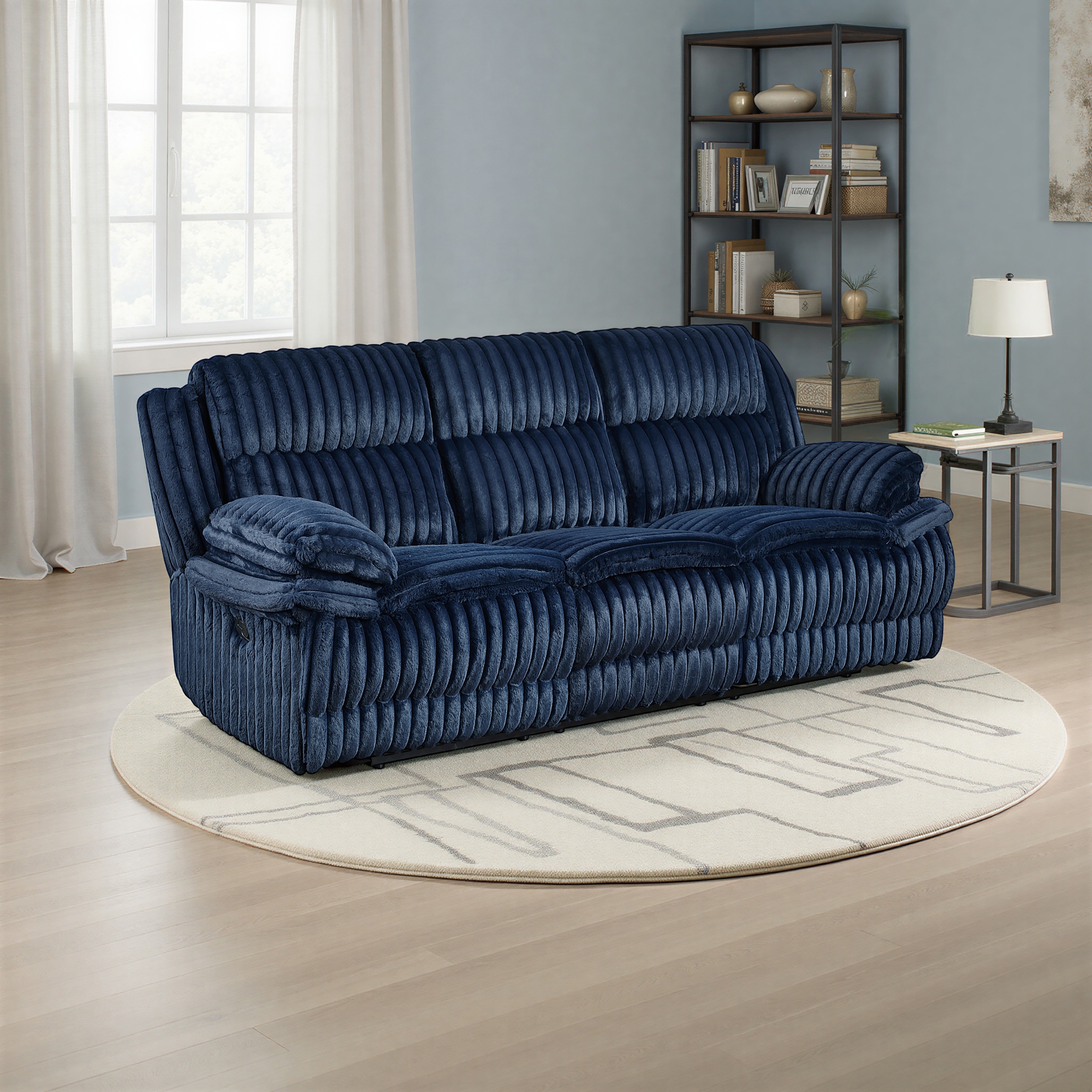 Medora 95" Corduroy Manual Double Reclining Sofa - Removable Backs