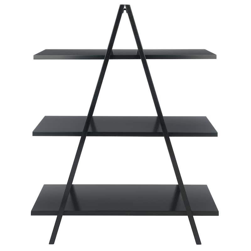 Aaron 3-Tier A-Frame Shelf, Black - 30.12 x 15.28 x 38.39 inches