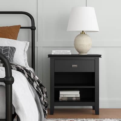 WYNDENHALL Stratford SOLID WOOD 24 inch Wide Bedside Nightstand Table