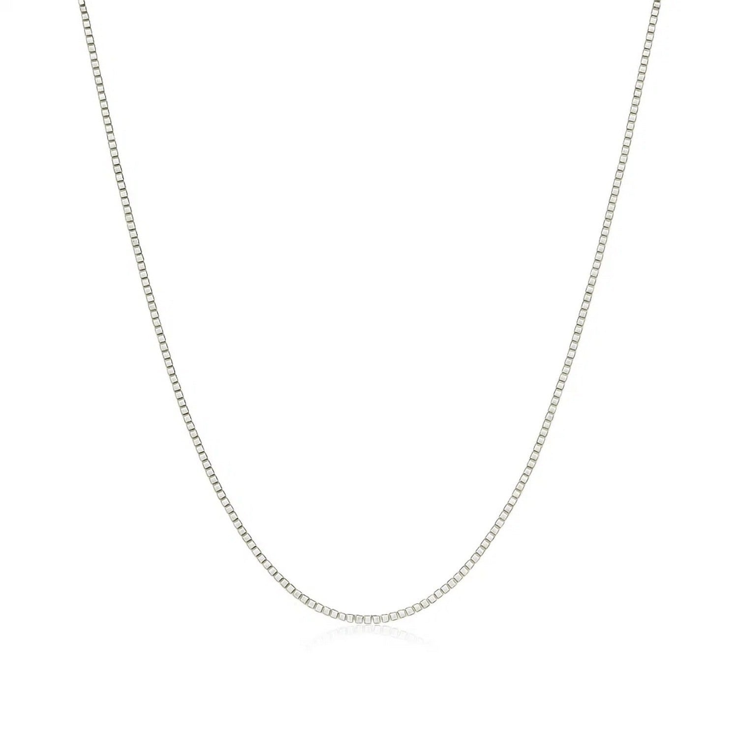 MayaMila Sterling Silver Rhodium Plated Box Chain 0.7mm