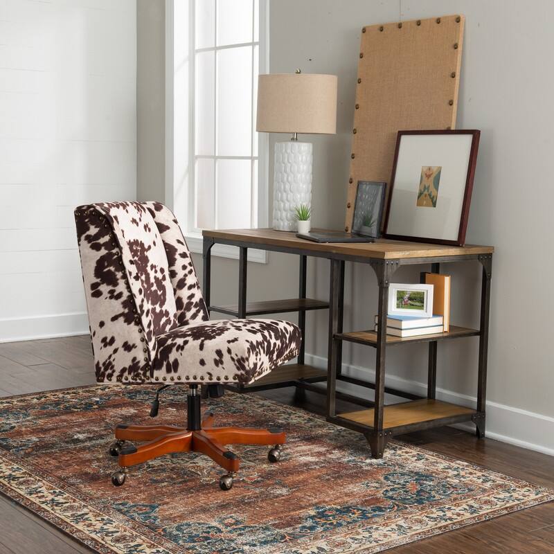 Foster Machine Washable Medallion Russet and Ivory Area Rug