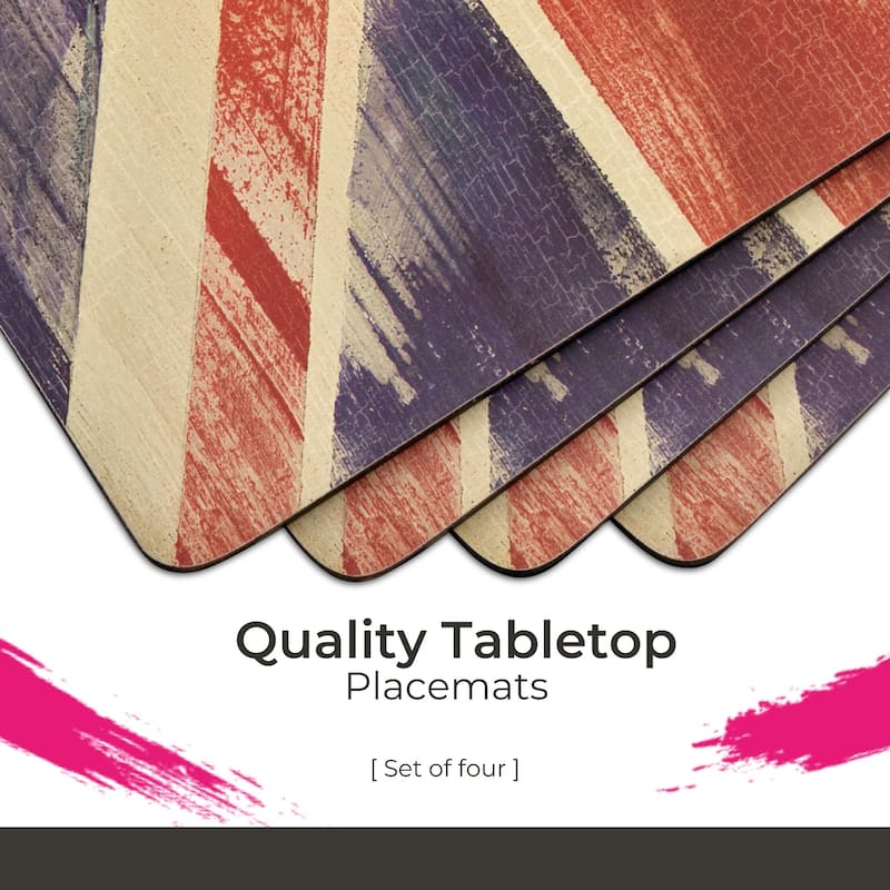 Pimpernel Set of 4 Flag Placemats - 15.7" x 11.7" each