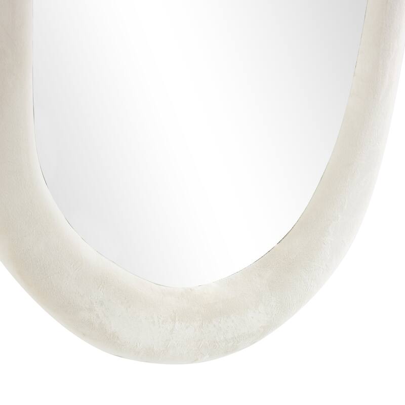 Velvet Abstract Wavy Wall Mirror - Black or White - Roche River Decor