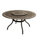 preview thumbnail 11 of 12, Mesh Lattice 59 in. Round Dining Set with Lazy Susan and Six Chairs