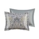 preview thumbnail 10 of 12, Harbor House Hallie 6-piece Grey Damask Pattern Cotton Comforter Set