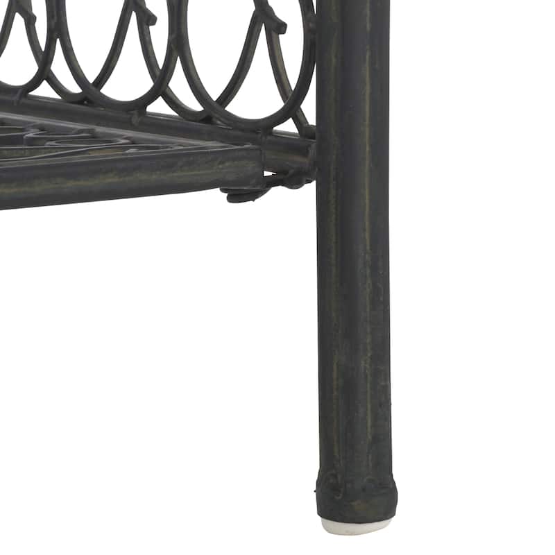 SAFAVIEH Bryn Victorian Wrought Iron 4-Tier Outdoor Bakers Rack - 25 In. W x 15 In. D x 63 In. H - 25"W x 15"D x 63"H