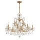 preview thumbnail 2 of 4, Filmore 12 Light Antique Gold Chandelier - 29"W x 24"H